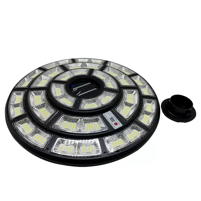4500W Solar Outdoor Light Round 360° Wide Angle UFO Garden Pole And Wall Street Lights with Remote