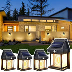 SmartYard 4 Pack Solar Sensor Motion Wall Lights Tungsten Lamps Exterior Porch Lanterns