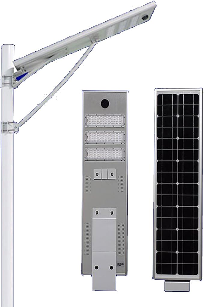 6000W Aluminum Frame LED Integrated Solar Street Light, IP65 Waterproof , Radar Sensor + Light Sensor, Dusk to Dawn Solar