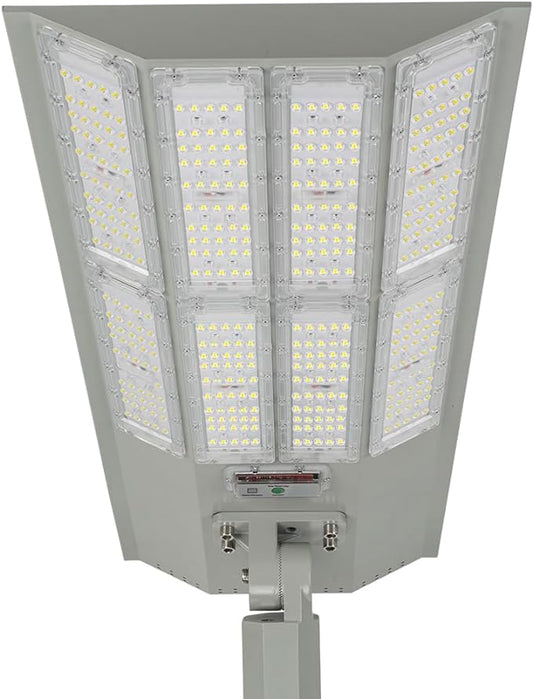 11,000W Aluminum Frame Solar Street Lights Outdoor Motion Sensor, Dusk to Dawn 200000LM with Remote Control