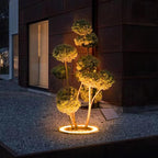 Aluminum Solar Palm Tree Lights Outdoor Uplight Landscape Spotlights Solar Powered 32 LEDs