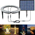 Aluminum Solar Palm Tree Lights Outdoor Uplight Landscape Spotlights Solar Powered 32 LEDs