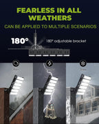 LED Stadium Flood Lights Hard Wire 300W Equivalent 48000LM Super Bright LED Arena Lights 85-305V IP66 Waterproof 6500K