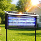 Solar Bug Zapper Outdoor, Wireless Portable Camping Mosquito Zapper 4500V For 3500 Sq.ft with Panel Sensor, Fly Traps with 10FT Extension Cord