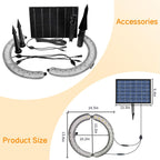 Aluminum Solar Palm Tree Lights Outdoor Uplight Landscape Spotlights Solar Powered 32 LEDs