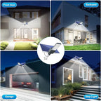 5500W Solar Street Lights Outdoor, IP67 Commercial Parking Lot Light Dusk to Dawn, 7000K Solar Security Flood Lights Solar Led Lamp with Remote Control for Basketball Court, Road, Playground