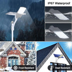 5500W Solar Street Lights Outdoor, IP67 Commercial Parking Lot Light Dusk to Dawn, 7000K Solar Security Flood Lights Solar Led Lamp with Remote Control for Basketball Court, Road, Playground
