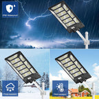 8800W Solar Street Lights Outdoor Waterproof 6500K Dusk to Dawn 180000 Lumen Motion Sensor Super Bright Solar Parking Lot Light