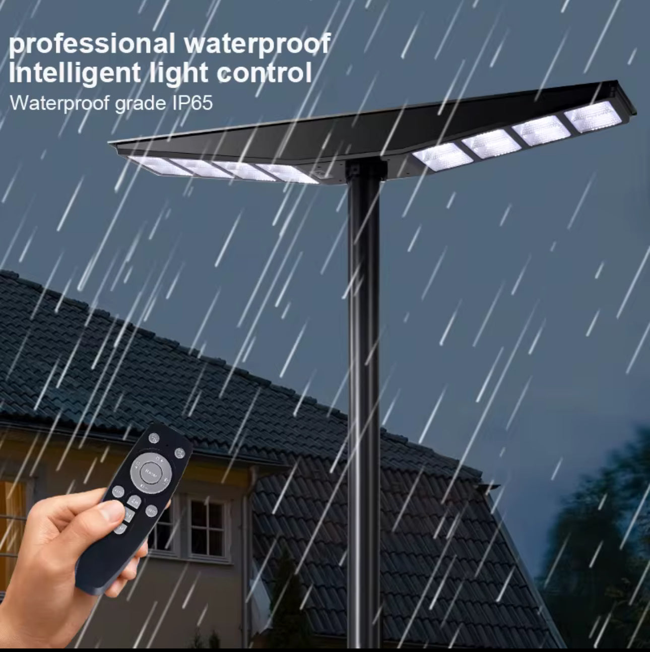 9000W All-in-One Double Side Solar Street Light Road Path Motion Sensor Parking a lot IP65 Waterproof