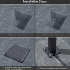 Street Light Pole Mount Accessories Street Lamp Pole Ground Cage Embedded Parts