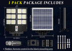 2600W Commercial Solar Street Light , 60000LM Parking Lot Light Commercial Dusk to Dawn With Remote