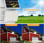 2300W LED Solar Aluminum Frame Flood Lights,24000LM Street Flood Light Waterproof with Remote Control