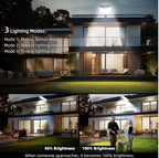 2500W Solar Street Light Outdoor Waterproof, 6500K Motion Sensor Lights Dusk to Dawn, 200,000LM Wall Light with Remote Control