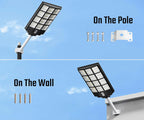 7200W Commercial Solar Street Light , 100000LM Parking Lot Light Dusk to Dawn With Remote