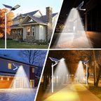 4400W Solar Street Lights Outdoor, Dusk to Dawn Solar Led Outdoor Light with Remote Control, 6500K Daylight White