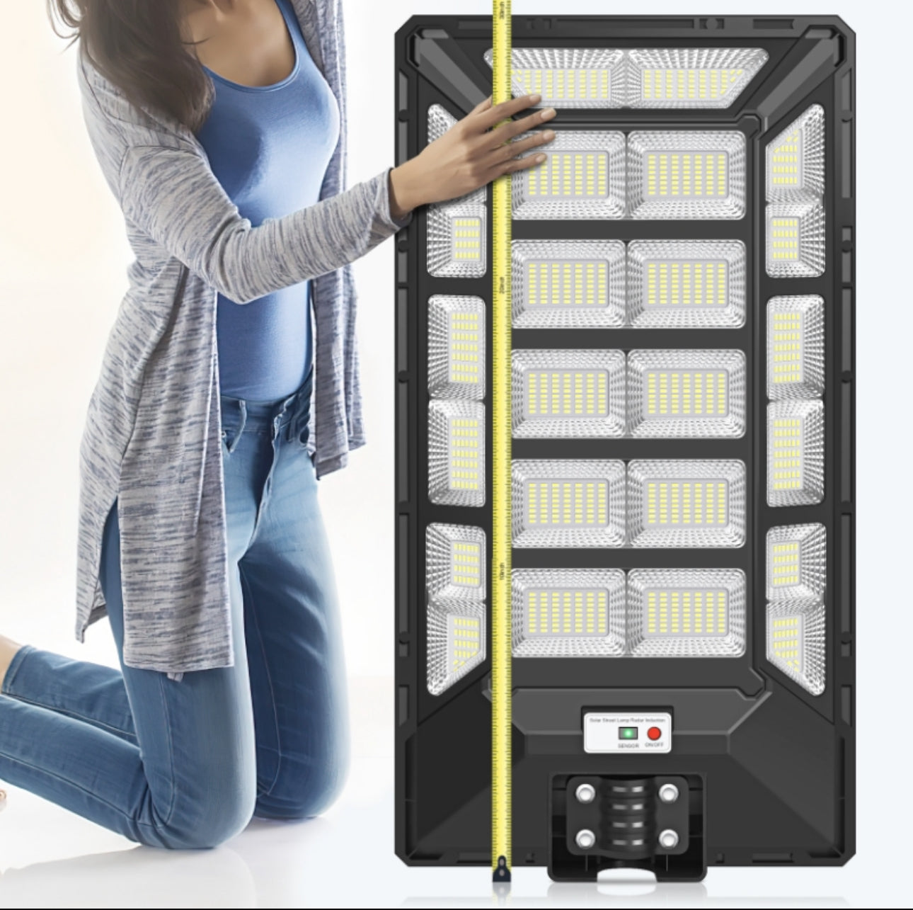 8800W Solar Street Lights Outdoor Waterproof 6500K Dusk to Dawn 180000 Lumen Motion Sensor Super Bright Solar Parking Lot Light