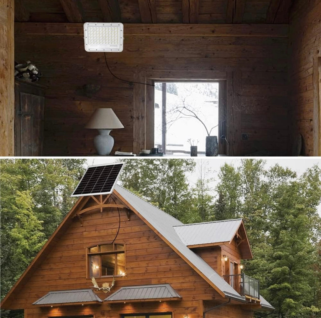 2300W LED Solar Aluminum Frame Flood Lights,24000LM Street Flood Light Waterproof with Remote Control