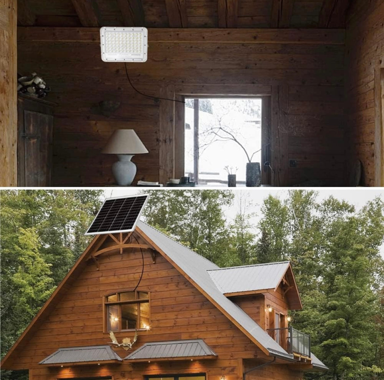 2300W LED Solar Aluminum Frame Flood Lights,24000LM Street Flood Light Waterproof with Remote Control