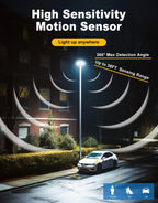 6000W Solar Street Light Outdoor Waterproof -Radar & Motion Sensing, Remote Control with 360° Wide Angle Lighting