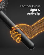 Electric Fly Swatter, 3200V Battery Powered Handheld Fly Zapper, 3-Layer Protection Grid Bug Zapper Racket for Home Bedroom Kitchen Office Backyard Patio Indoor Outdoor