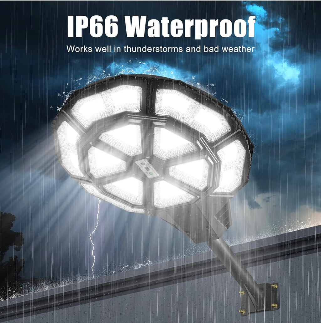 4500W Large Solar Street Lights Outdoor - Commercial Grade Solar Powered Street Light 120000LM with Remote