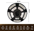 4500W Solar Outdoor Light Round 360° Wide Angle UFO Garden Pole And Wall Street Lights with Remote