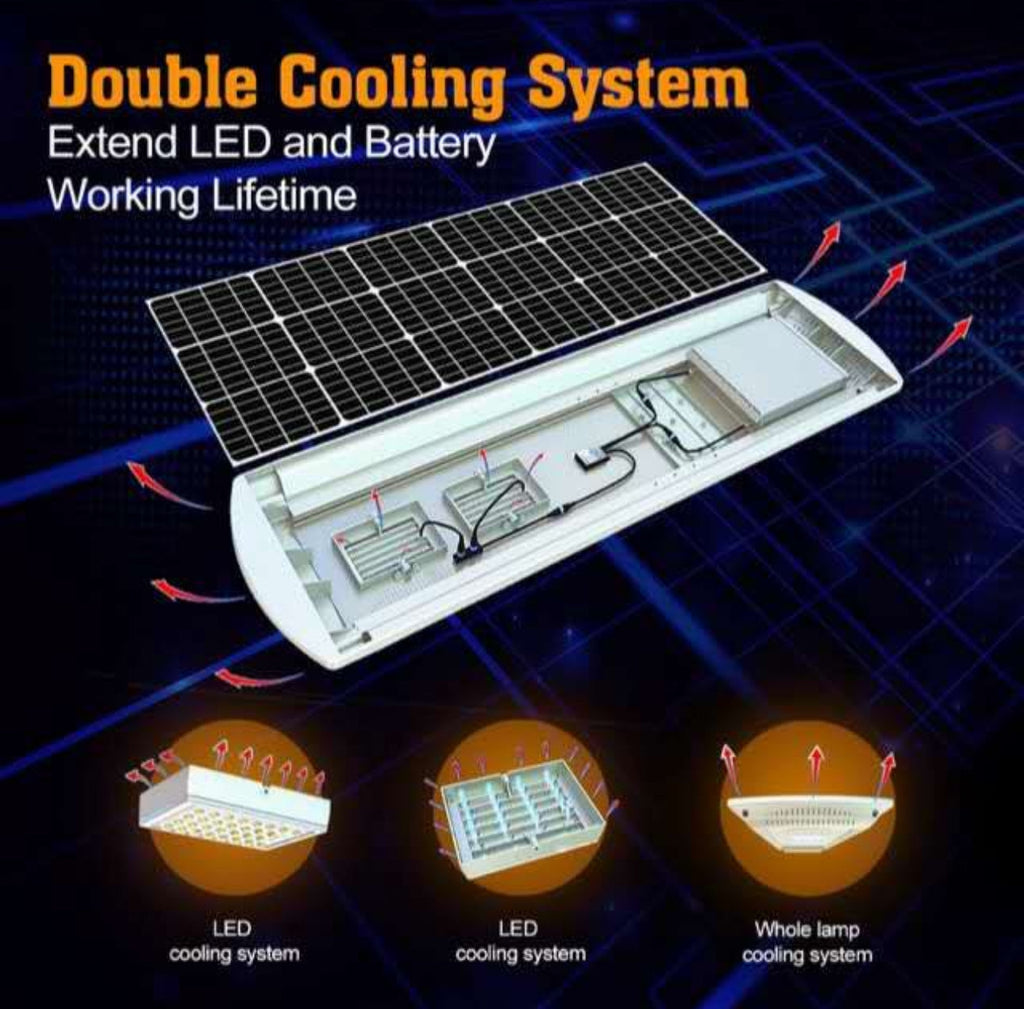 2400w Self Cleaning Solar Street Light Diecast Aluminum