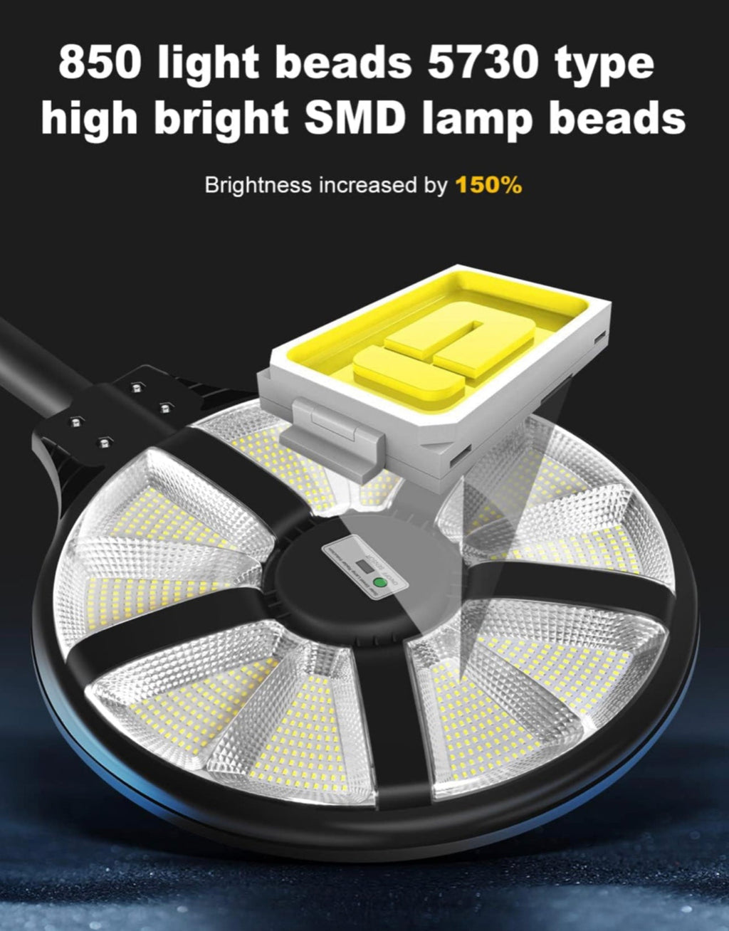 6000W Solar Street Light Outdoor Waterproof -Radar & Motion Sensing, Remote Control with 360° Wide Angle Lighting