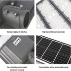 9000W Aluminum Frame All In One Solar Street /Parking Lights Motion Sensor, Dusk to Dawn 180000LM with Remote Control
