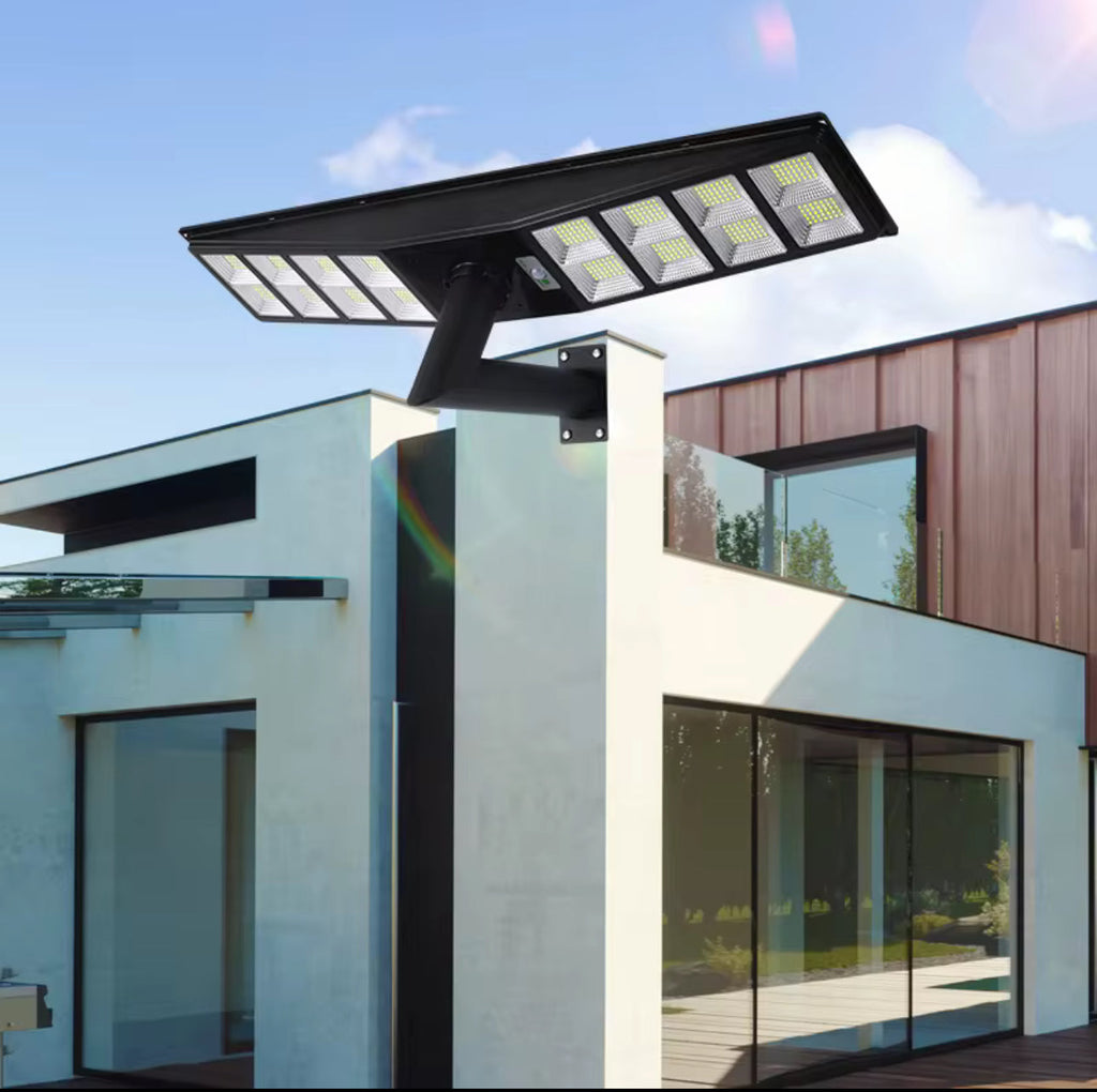 9000W All-in-One Double Side Solar Street Light Road Path Motion Sensor Parking a lot IP65 Waterproof