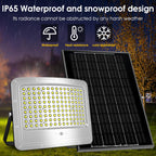 5000W LED Solar Flood Lights,242 LED Street Flood Light Waterproof with Remote Control and 16.4 Ft Cables
