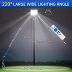 3600W Commercial Solar Street Light , 120000LM Parking Lot Light Commercial Dusk to Dawn With Remote