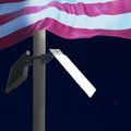 280W Solar Metal Flag Pole Light,36LED for Max 3inch Pole 2000 Lumen Auto On/Off Dust to Dawn