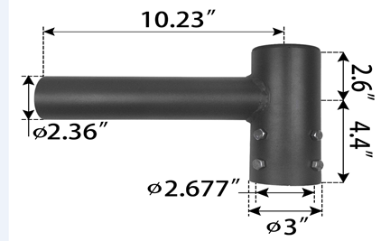 Single Spoke Arm Bracket Square/Round Base