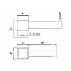 Single Spoke Arm Bracket Square/Round Base