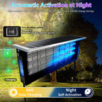 Solar Bug Zapper Outdoor, Wireless Portable Camping Mosquito Zapper 4500V For 3500 Sq.ft with Panel Sensor, Fly Traps with 10FT Extension Cord