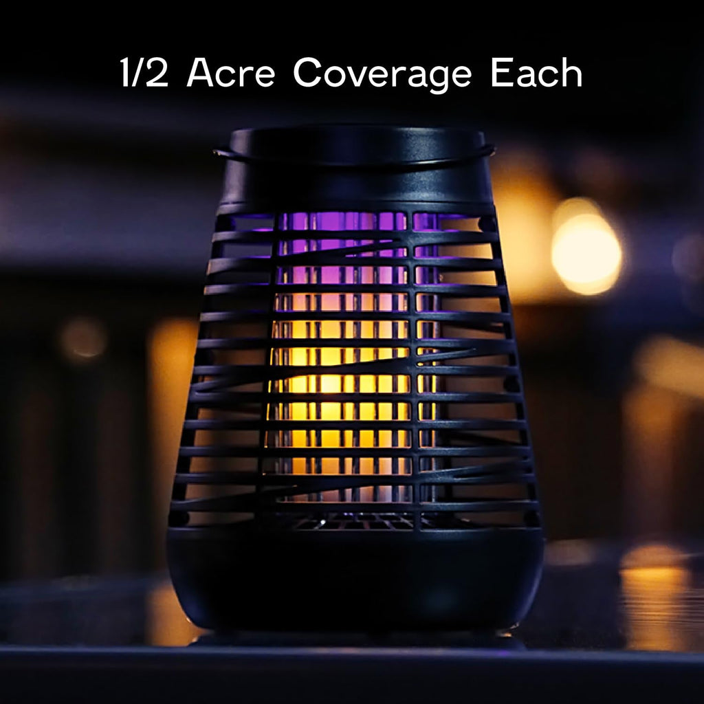 PIC Portable Solar Insect Killer Torch Bug Zapper and Flame Accent Light, Kills Bugs-1 Pack