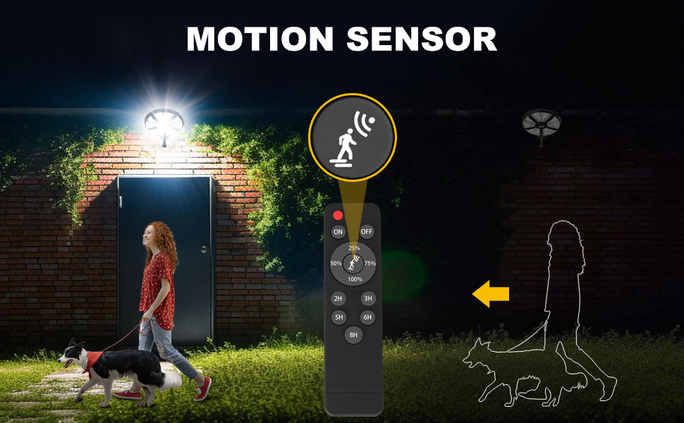 6000W Solar Street Light Outdoor Waterproof -Radar & Motion Sensing, Remote Control with 360° Wide Angle Lighting