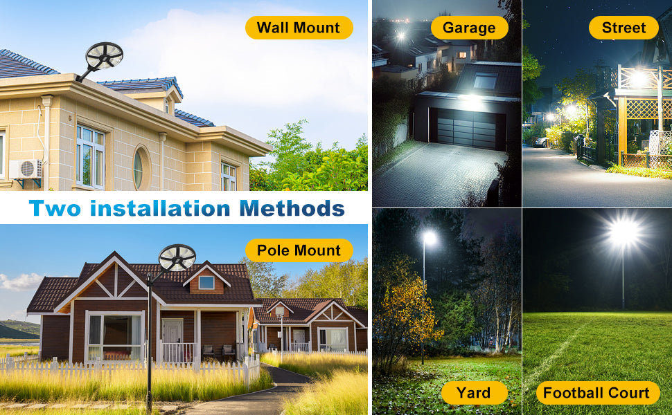 6000W Solar Street Light Outdoor Waterproof -Radar & Motion Sensing, Remote Control with 360° Wide Angle Lighting