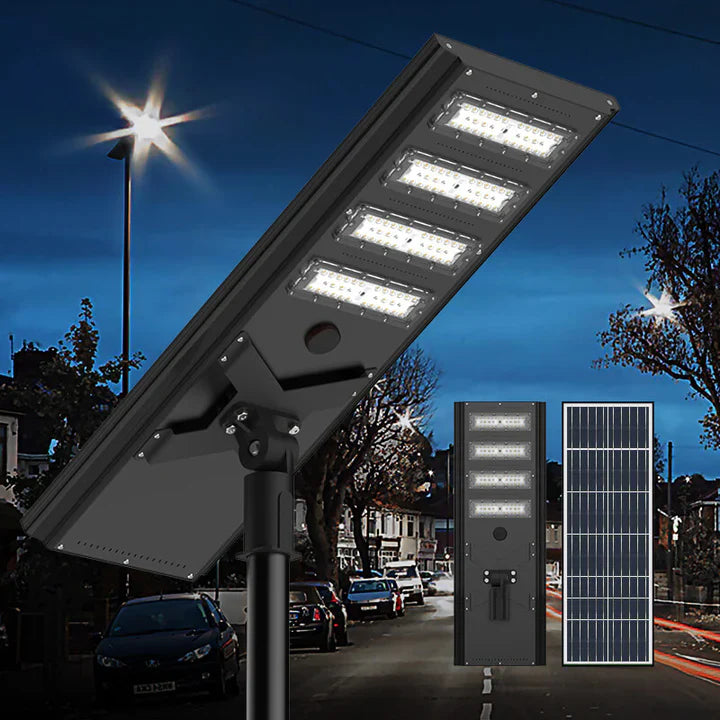 8500W Commercial Solar Power LED Parking Lot / Street/ Arena Light 160000 Lumen - (Black)