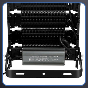 LED Stadium Flood Lights Hard Wire 300W Equivalent 48000LM Super Bright LED Arena Lights 85-305V IP66 Waterproof 6500K