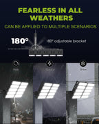 500W LED Stadium Flood Lights 3000W Equivalent 80000LM Super Bright LED Arena Lights 85-305V IP66 Waterproof 6500K