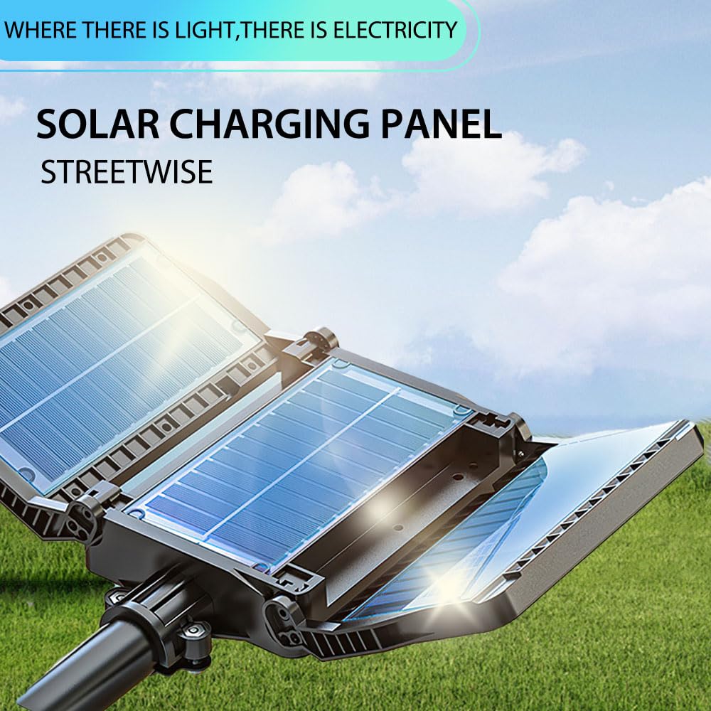 500W Solar Street Lights,6000mAh 800LED Motion Sensor Outdoor Lights with Remote Control, IP66 Waterproof Adjustable Flood Light