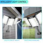 500W Solar Street Lights,6000mAh 800LED Motion Sensor Outdoor Lights with Remote Control, IP66 Waterproof Adjustable Flood Light