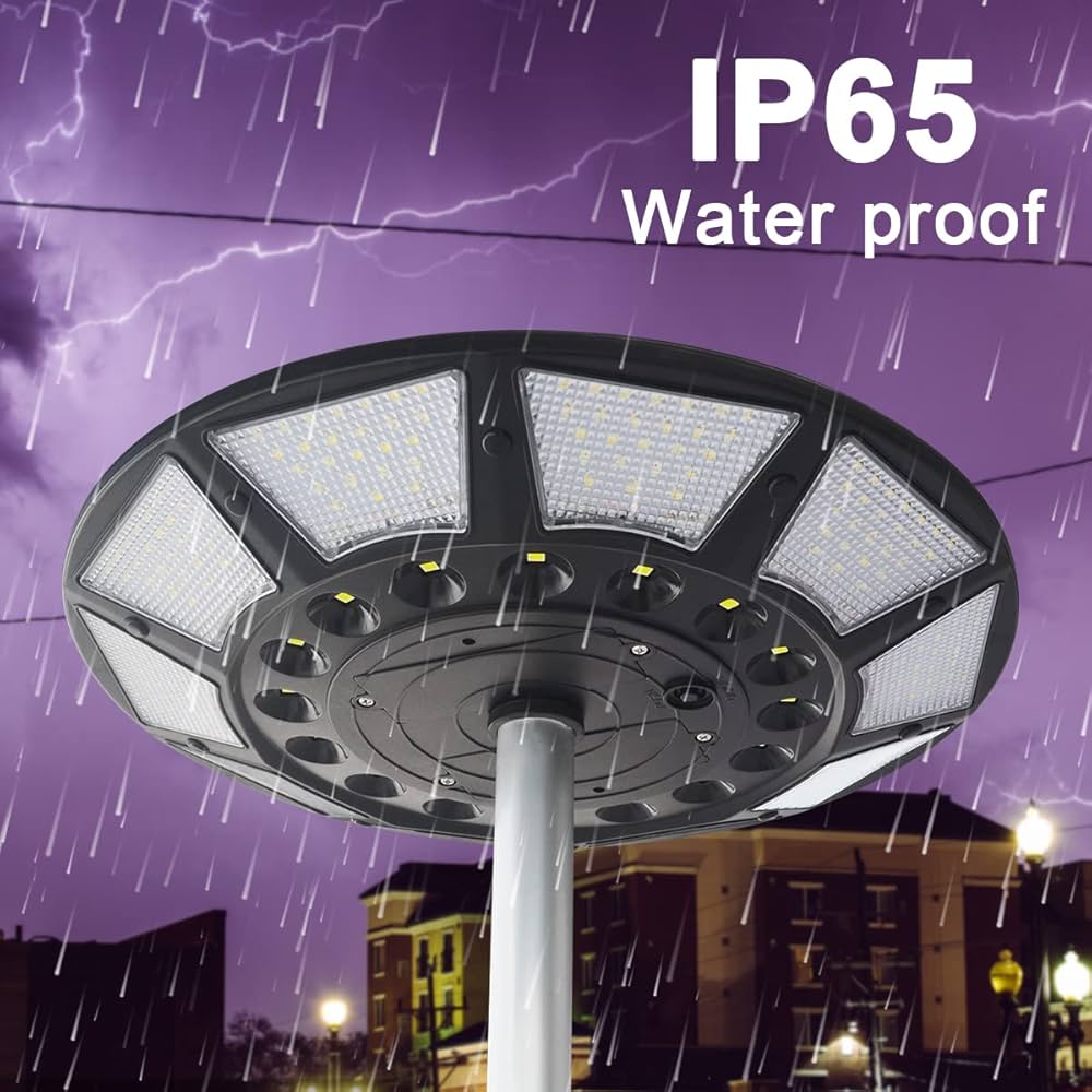 Commercial Solar Flag Pole Light Outdoor Dusk to Dawn, 266 led Light, 4200lm Super Bright