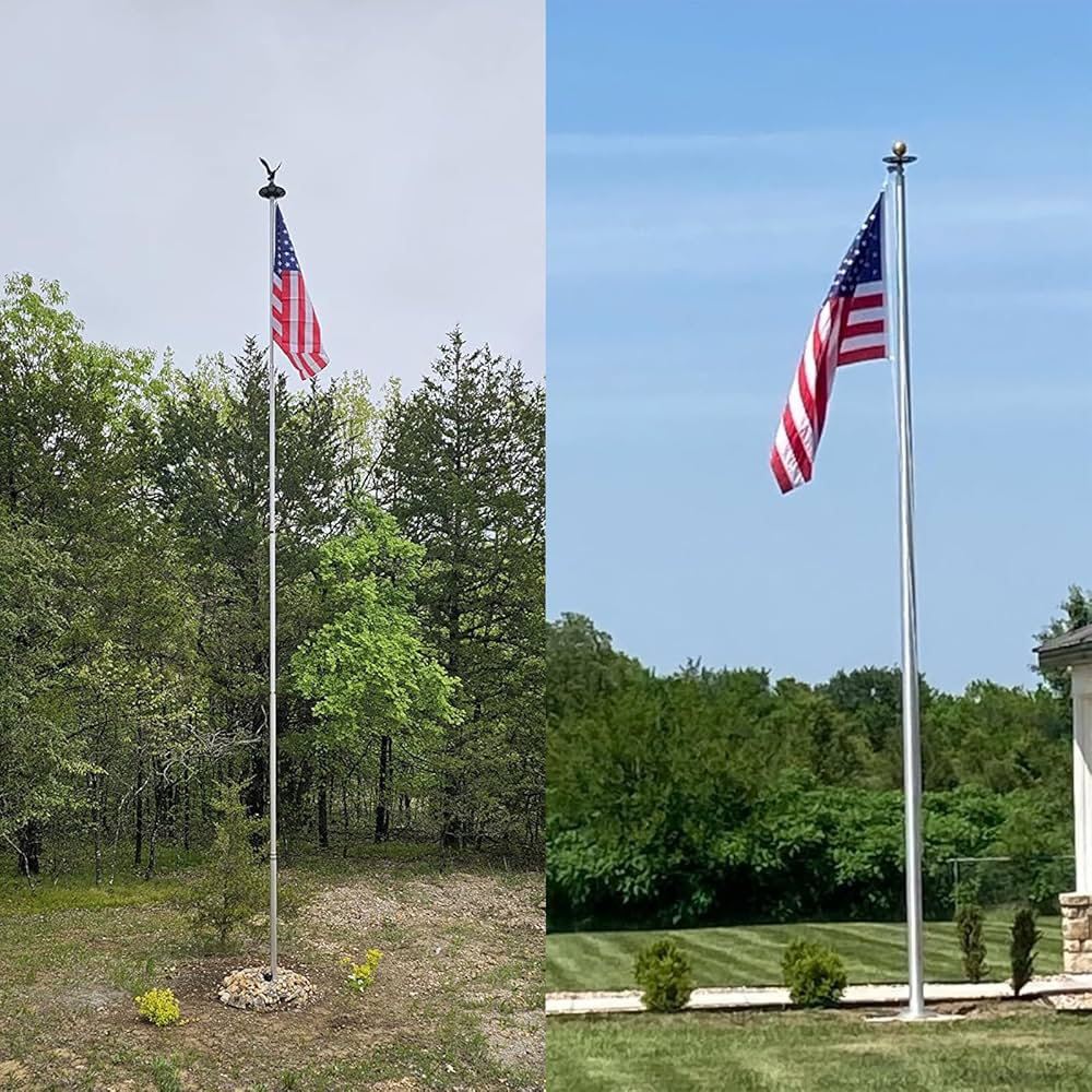 Commercial Solar Flag Pole Light Outdoor Dusk to Dawn, 266 led Light, 4200lm Super Bright