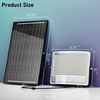8400W LED Solar Aluminum Frame Flood Lights Outdoor, Billboard 238LED Dusk to Dawn Waterproof Security Commercial Lighting with 16.4ft Cables