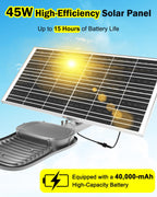 8000W Aluminum Frame Solar Street Light Solar Parking Lot 20000LM, Outdoor, Dusk to Dawn, Waterproof, IP65, Remote