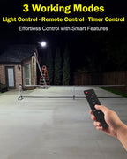 8000W Aluminum Frame Solar Street Light Solar Parking Lot 20000LM, Outdoor, Dusk to Dawn, Waterproof, IP65, Remote