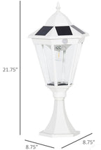 SmartYard 22" Solar Lamp Post Light, Outdoor Fixture with All Weather Aluminum, Motion Activated